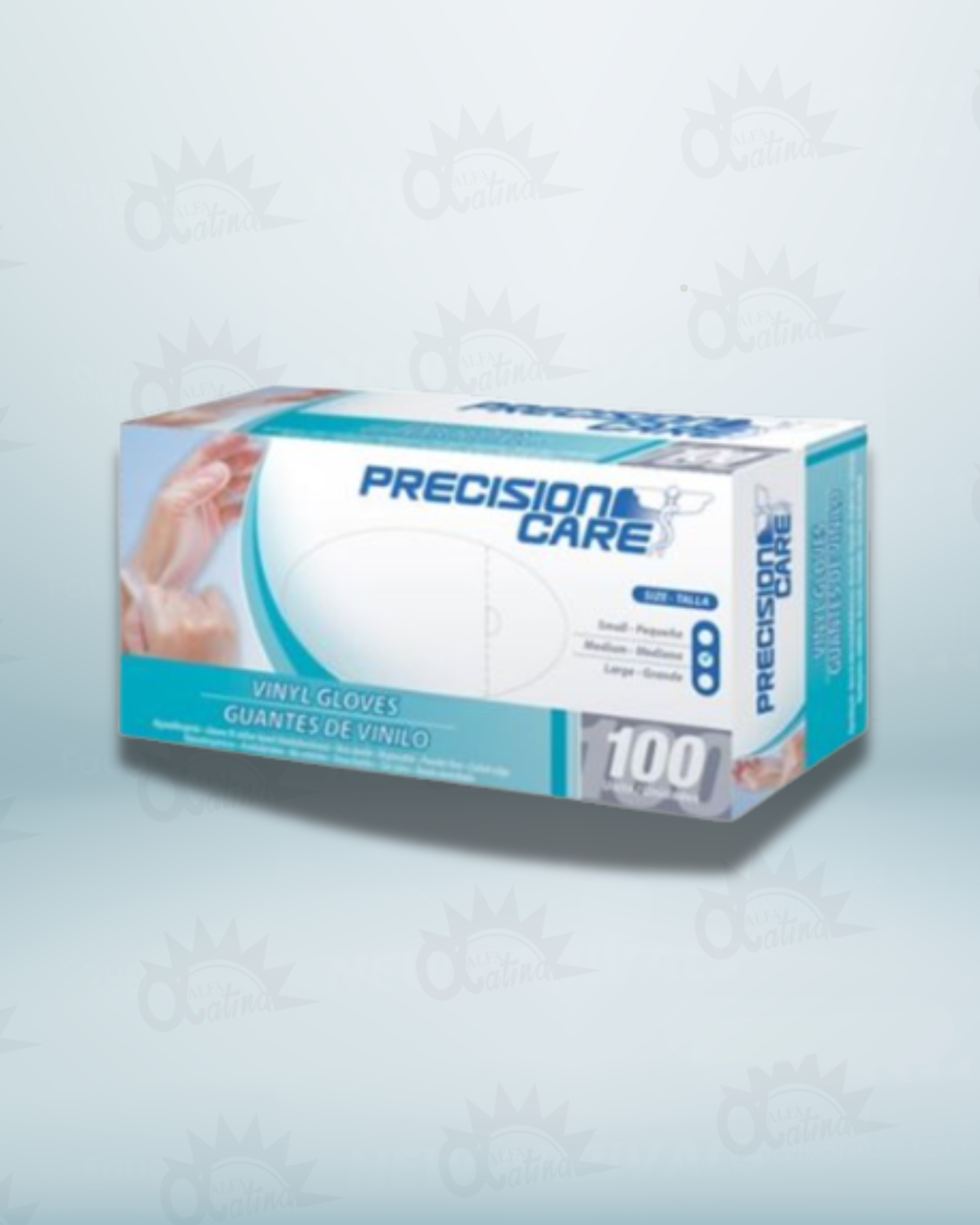 GUANTES DE VINILO TALLA M. CAJA X 100 UND